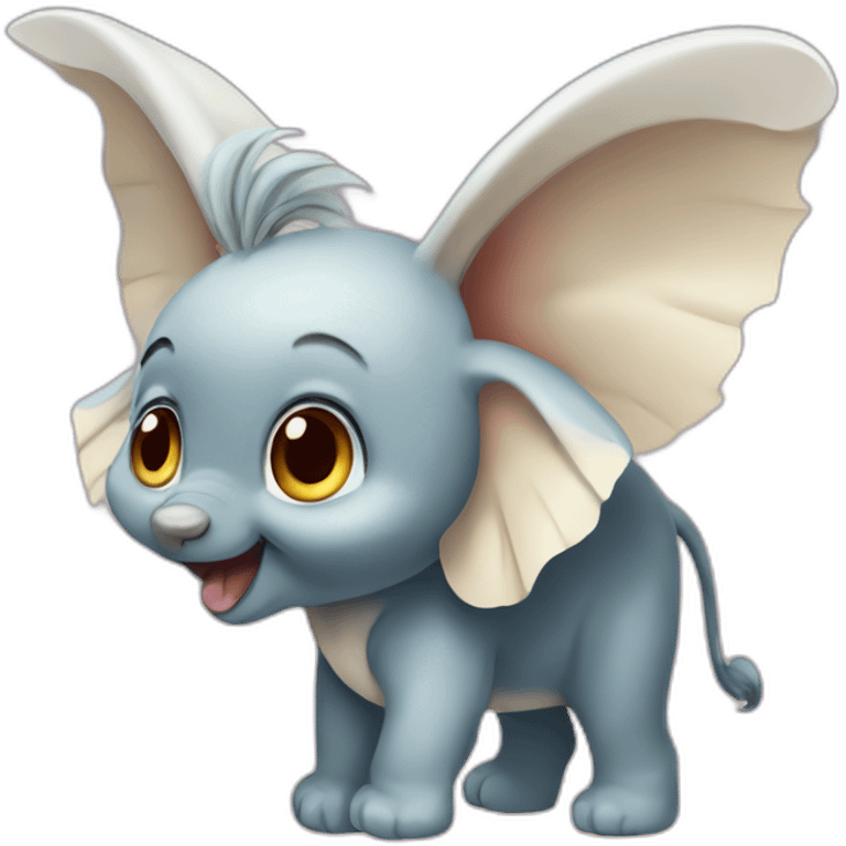 Papillon sur éléphant emoji