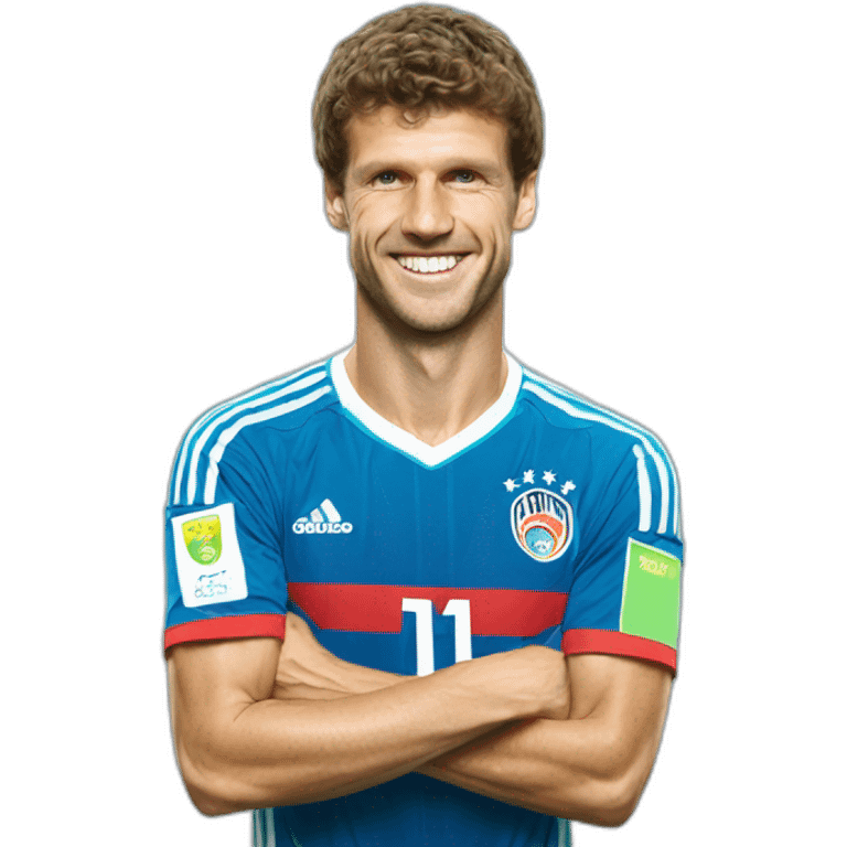 thomas muller lifting world cup emoji