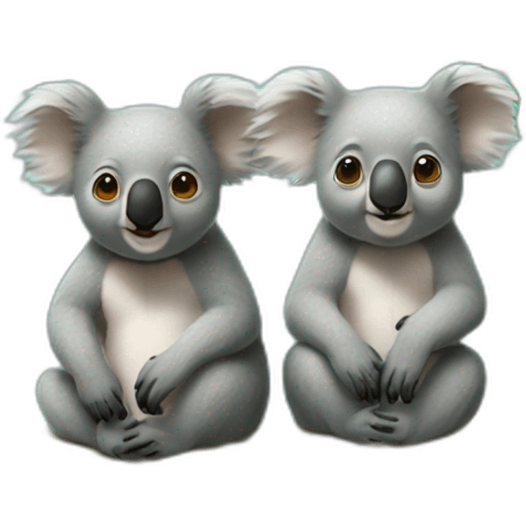 Two koalas inside an infinite symbol  emoji