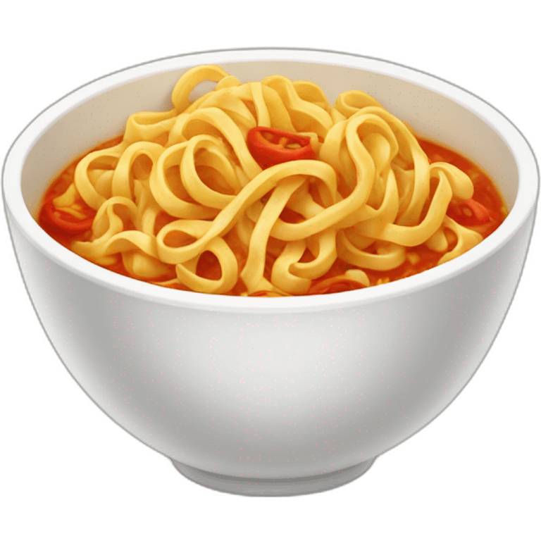 Spicy bowl of noodles emoji