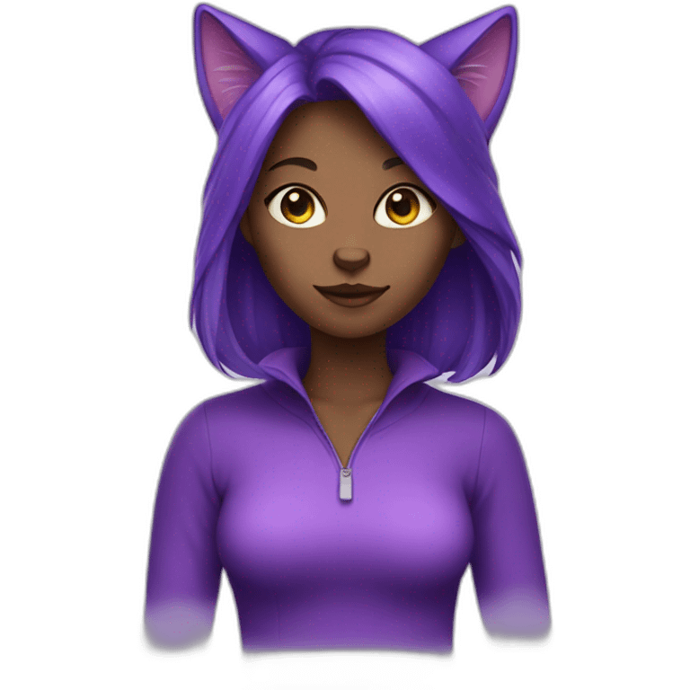 Purple cat girl emoji