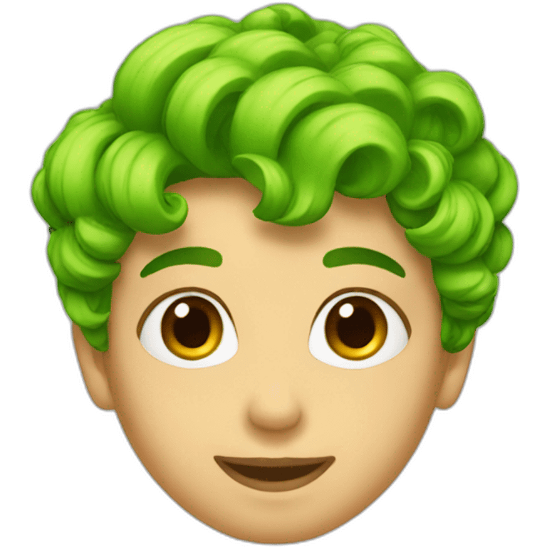 hairspray green emoji