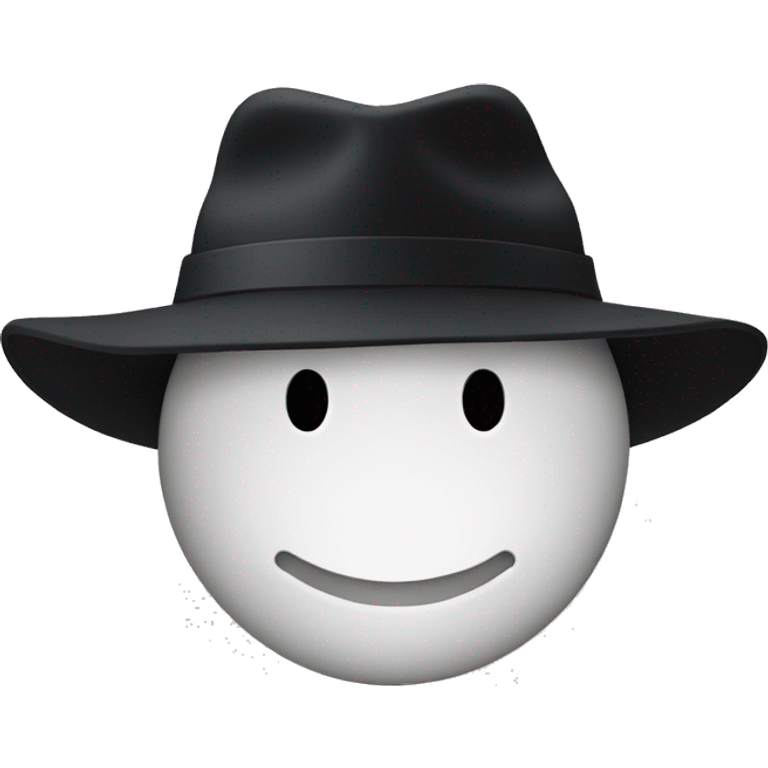 smiley face with black hat emoji