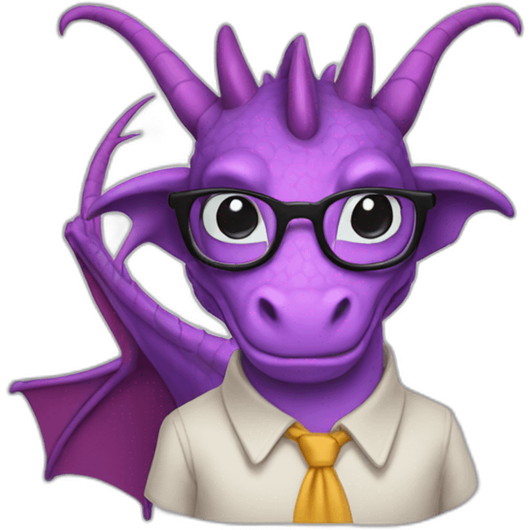 Dragon as a nerd  emoji