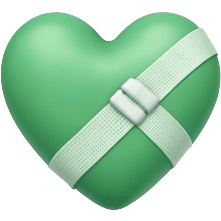 green heart with bandage  emoji