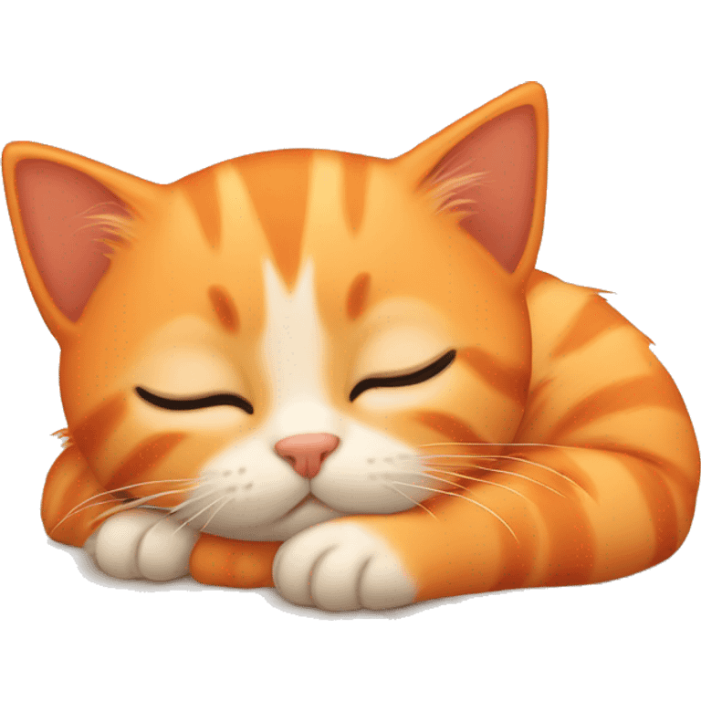 orange kitten taking a nap  emoji