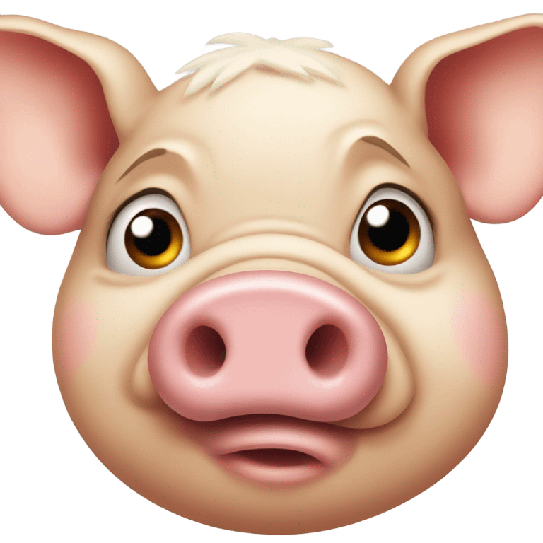 A pig that’s in disgust emoji