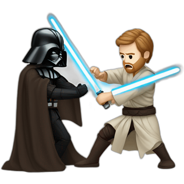 Dark Vador fight Obi-Wan Kenobi emoji