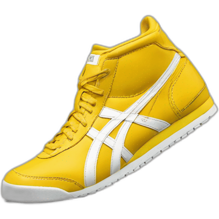 yellow onitsuka tiger sneakers emoji