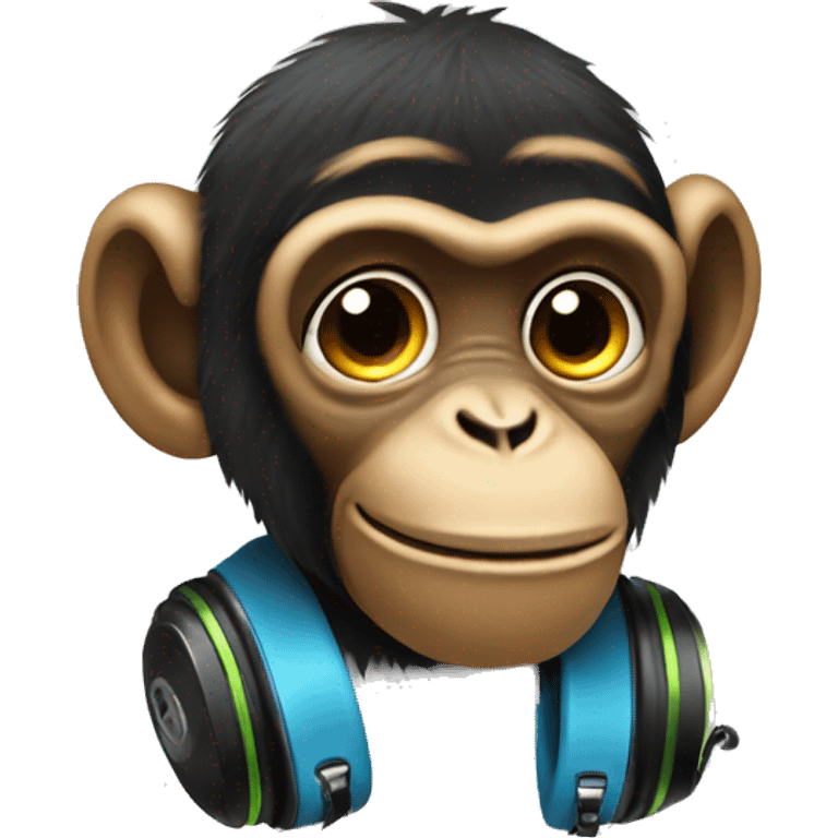 Monkey DJ emoji