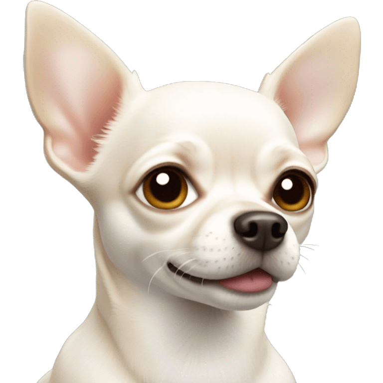 White ginger chihuahua  emoji