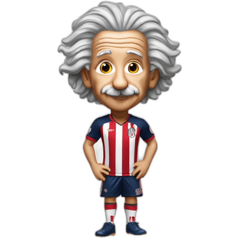 Albert Einstein with chivas jersey on emoji