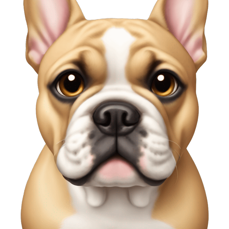 golden brown french Bulldog with black nose  emoji