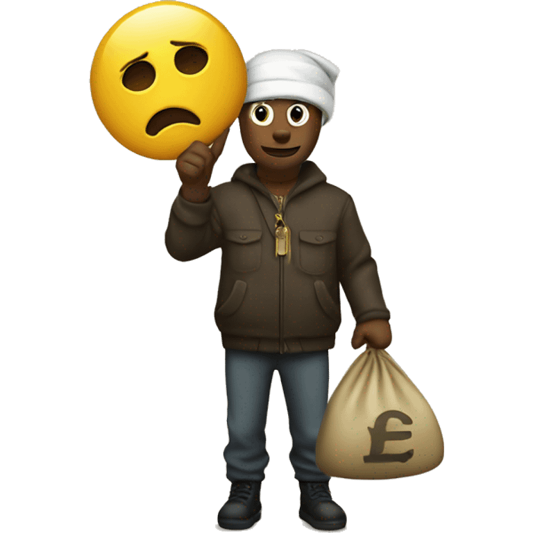 Theif with money bag  emoji