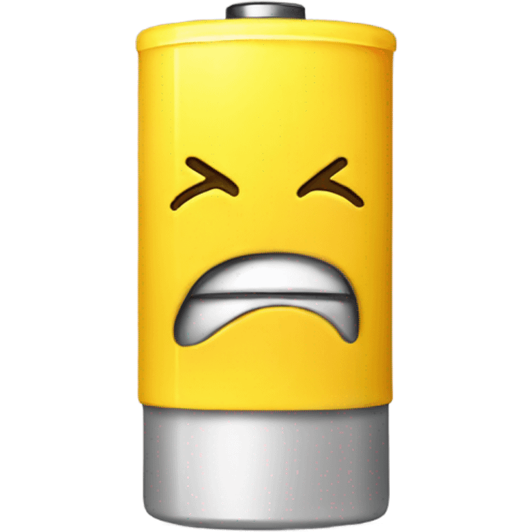 Yellow smile sad battery  emoji