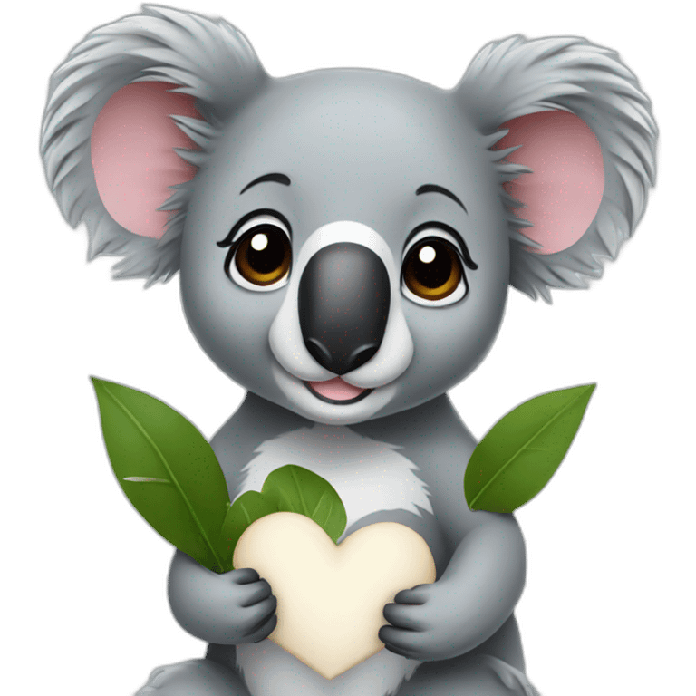 Koala in love emoji