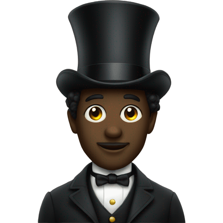 british black man with a tophat and monocle emoji