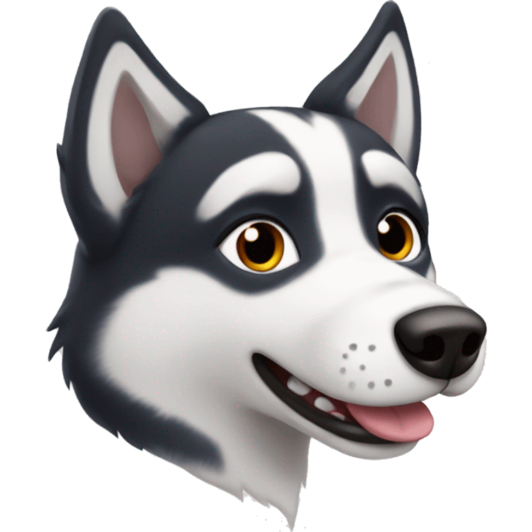 Cute husky named rocky emoji