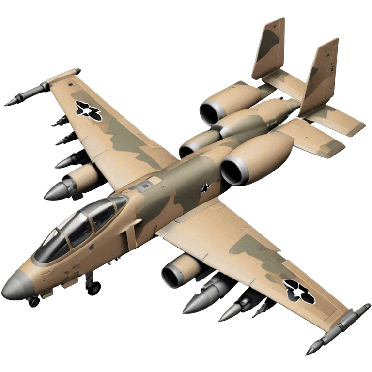 Warthog Jet (A-10 Thunderbolt II) - Fairchild Republic (Model Year: 2022) (Iconic colour: Desert camo) emoji