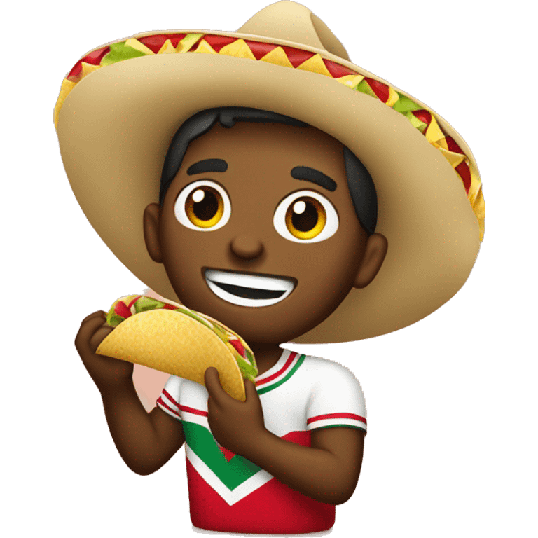 mexican eating tacos emoji