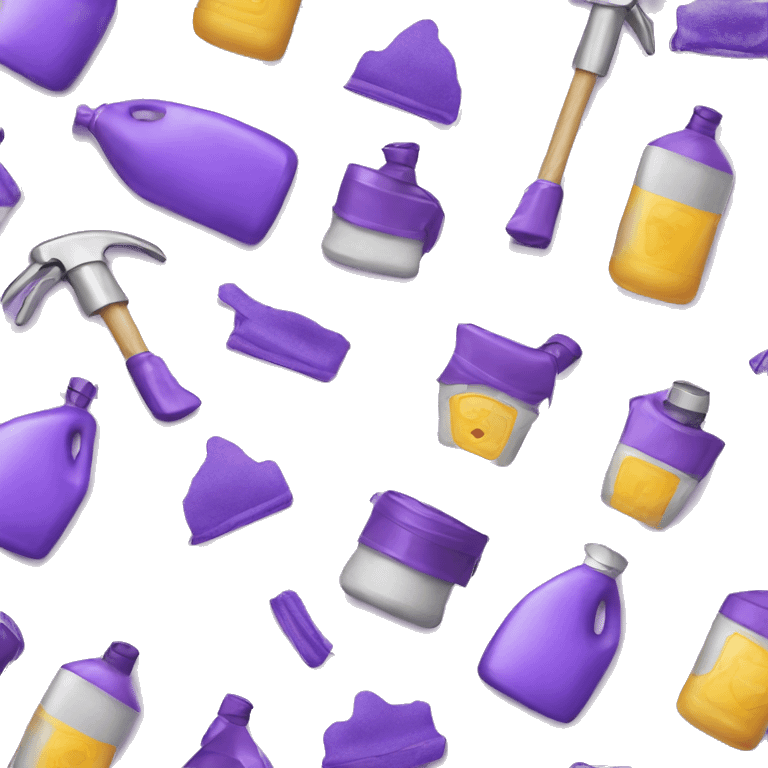 Purple cleaning products  emoji