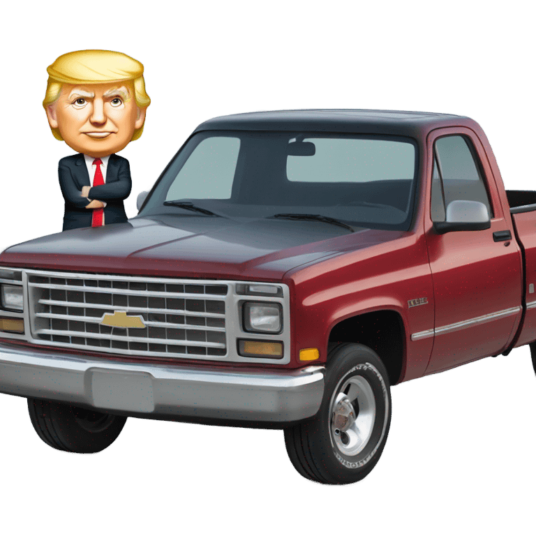 Trump with a square body Chevy emoji