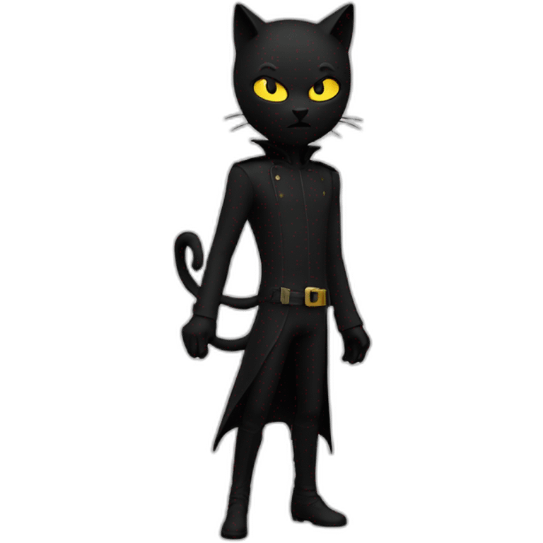 Chat noir qui fait peur un clin d’œil emoji