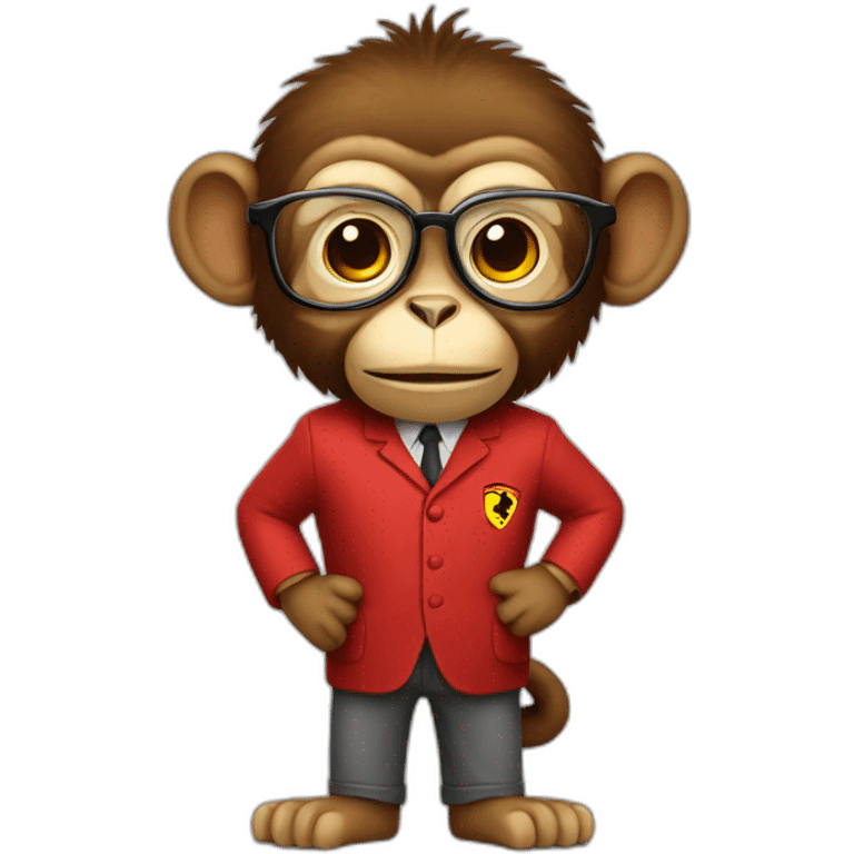 professor monkey with a ferrari emoji