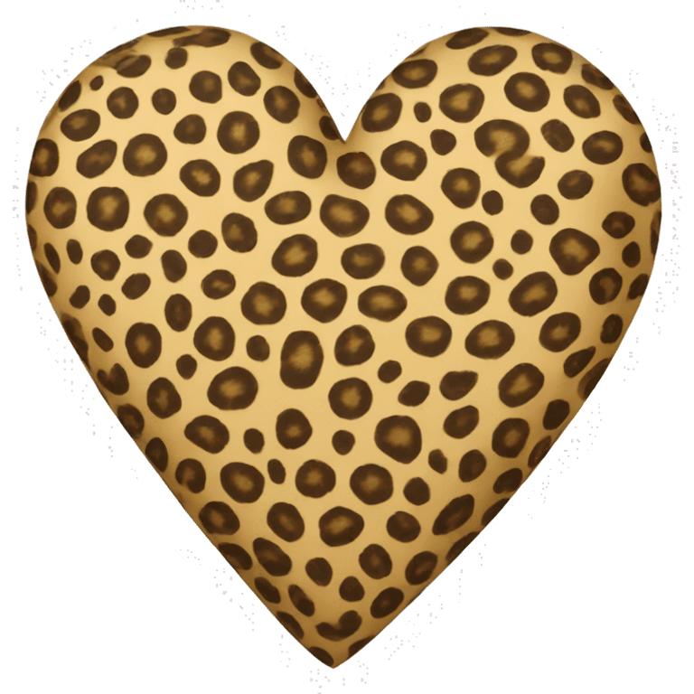 cheetah print heart emoji