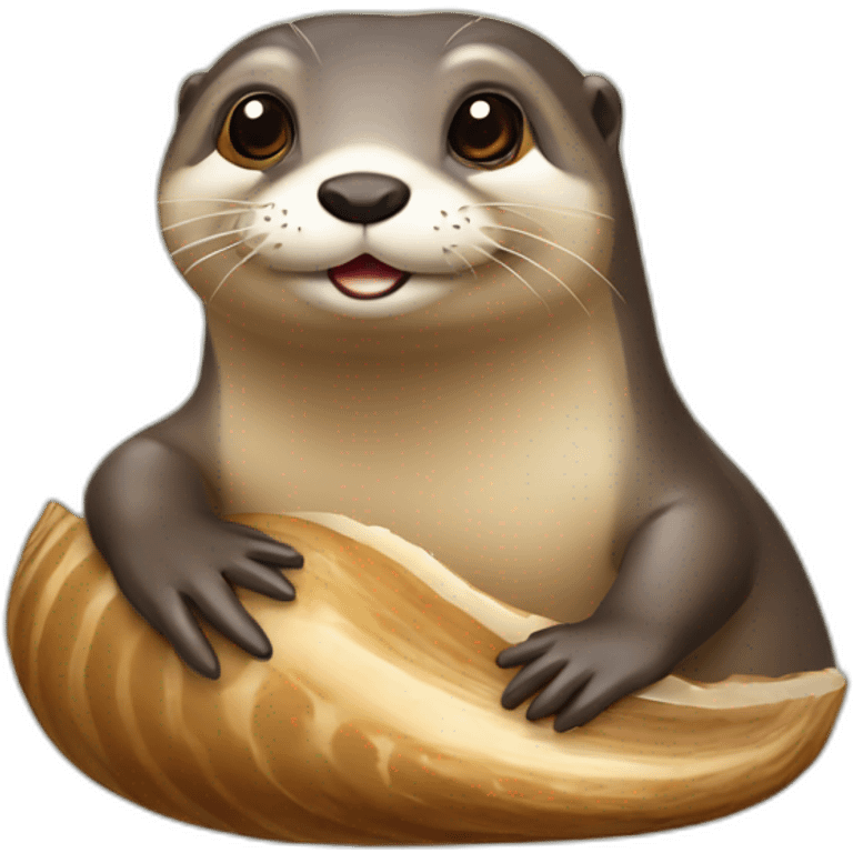 Loutre sur escargot emoji