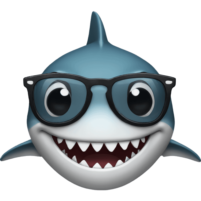 shark with glasses  emoji