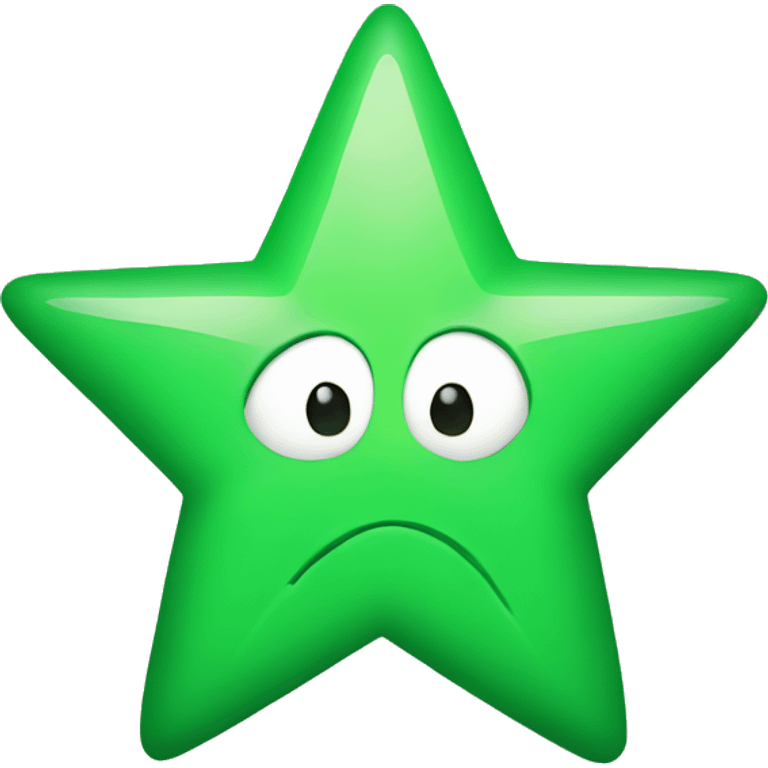 Green star with little wings on emoji