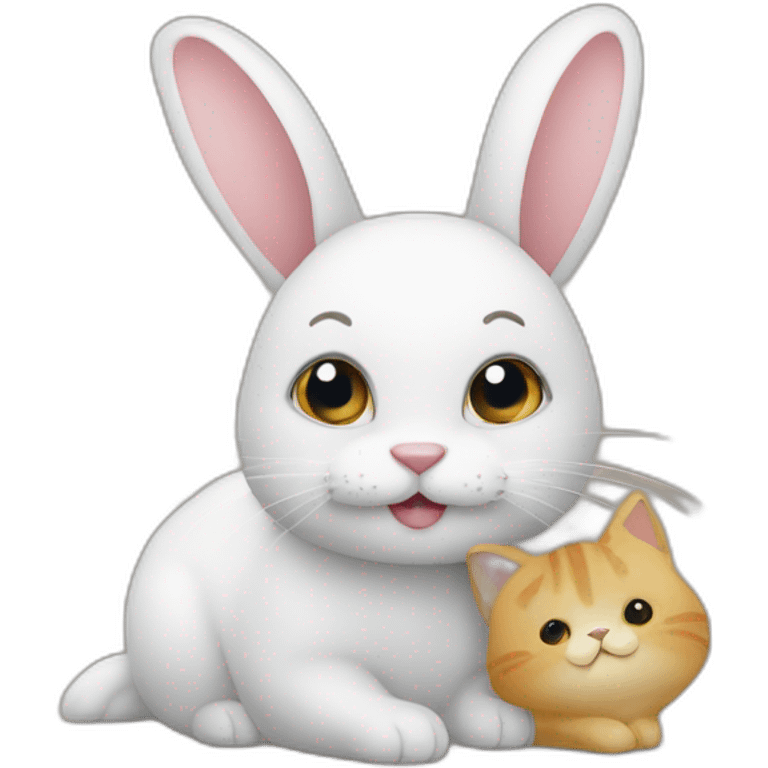 Lapin et chat emoji