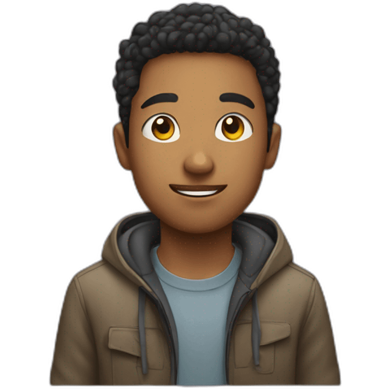 A young man making podcasts emoji