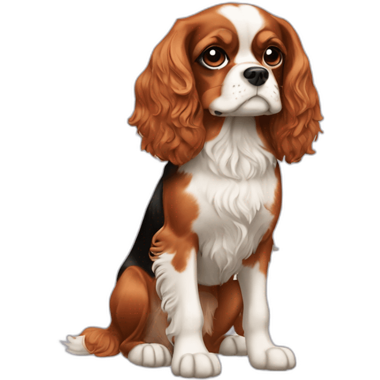 dog Cavalier King Charles Spaniel full body emoji