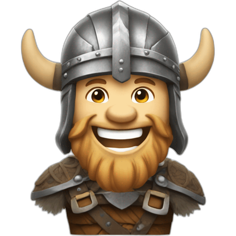 Happy laughing viking emoji