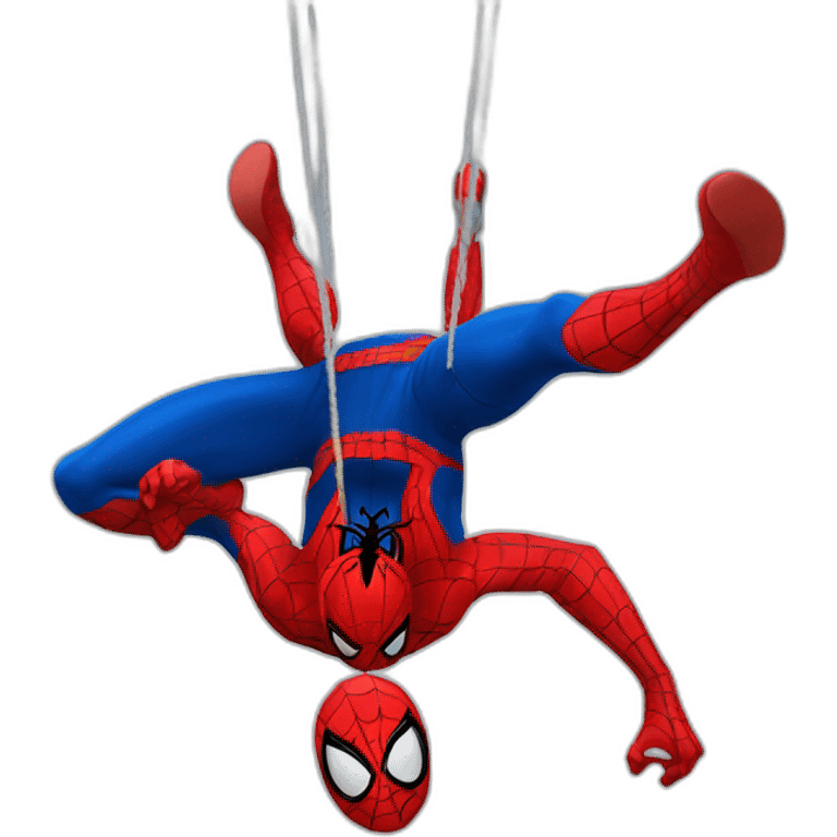 spider-man full body swinging emoji