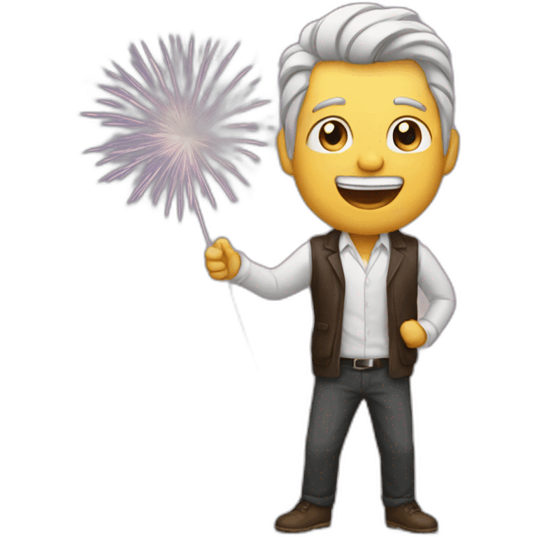 men celebration New year  emoji