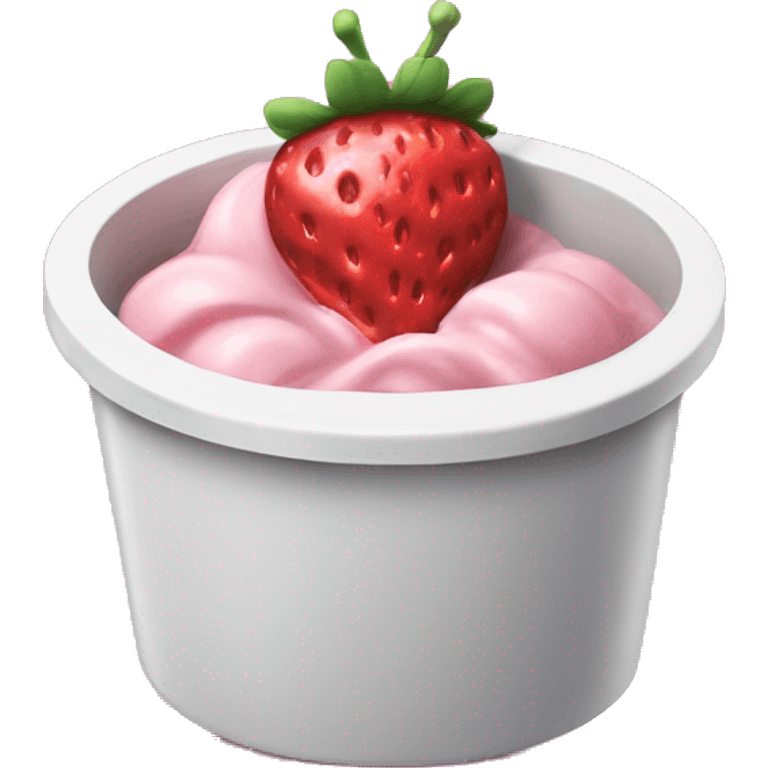  tub of strawberry icecream  emoji