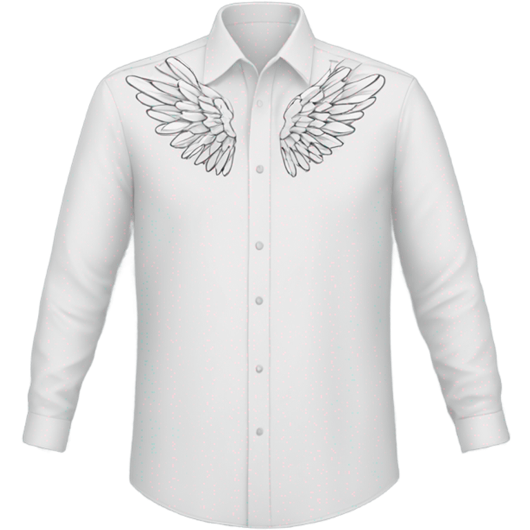 white shirt with wings on the front emoji