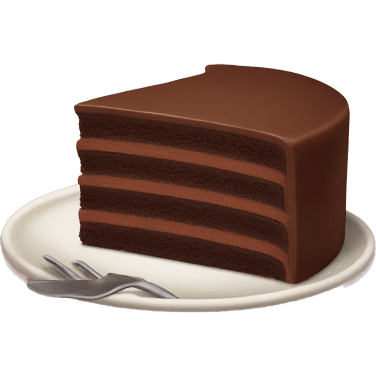 Chocolate cake ( one slice ) cute emoji