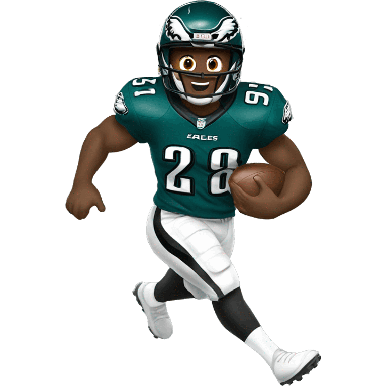 Football player Philadelphia eagles running back emoji