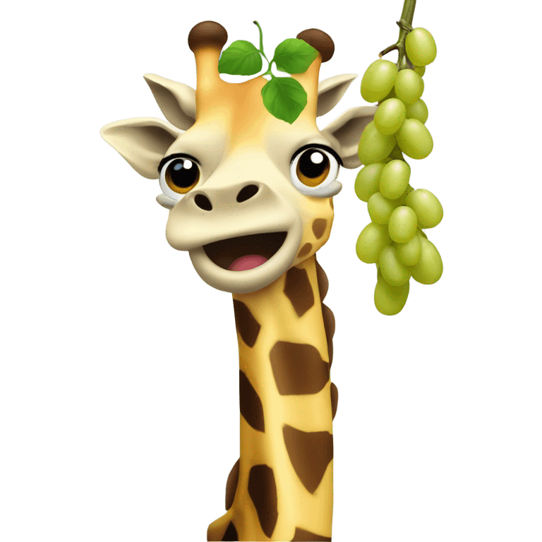 giraffe eating grapes emoji