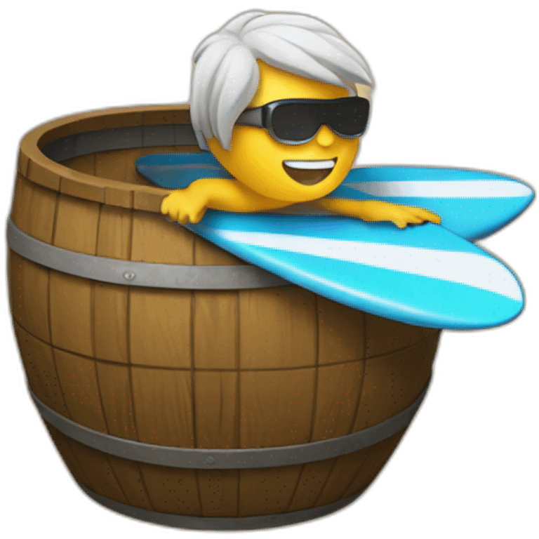 Surfer in a barrel emoji