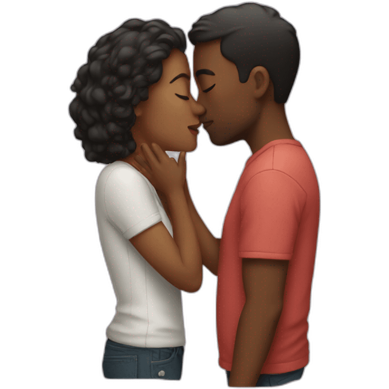 two people kissing emoji