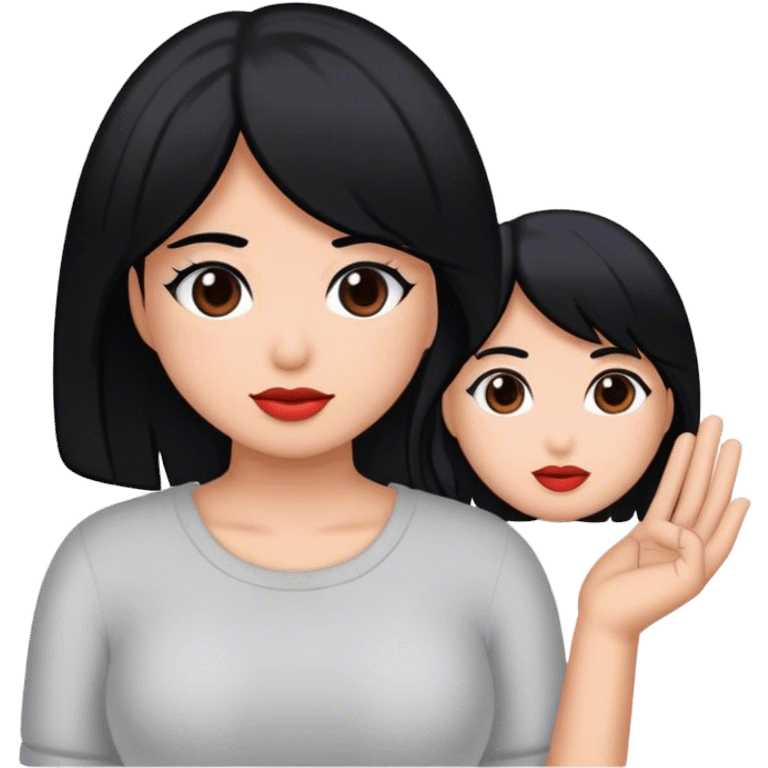 Black hair Latina￼ emoji