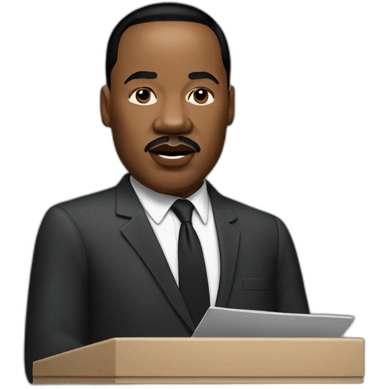 Martin Luther King Jr. speeching emoji