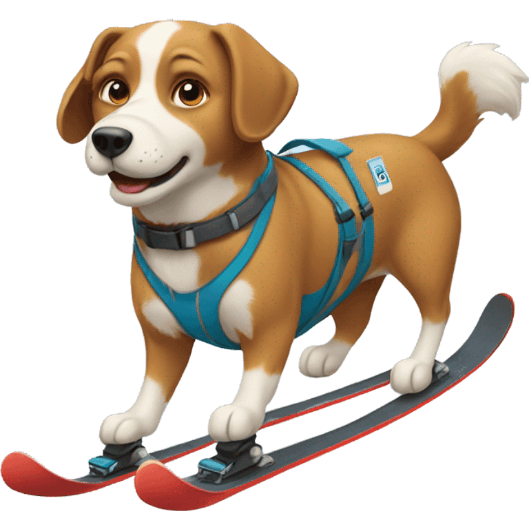 Dog skiing  emoji