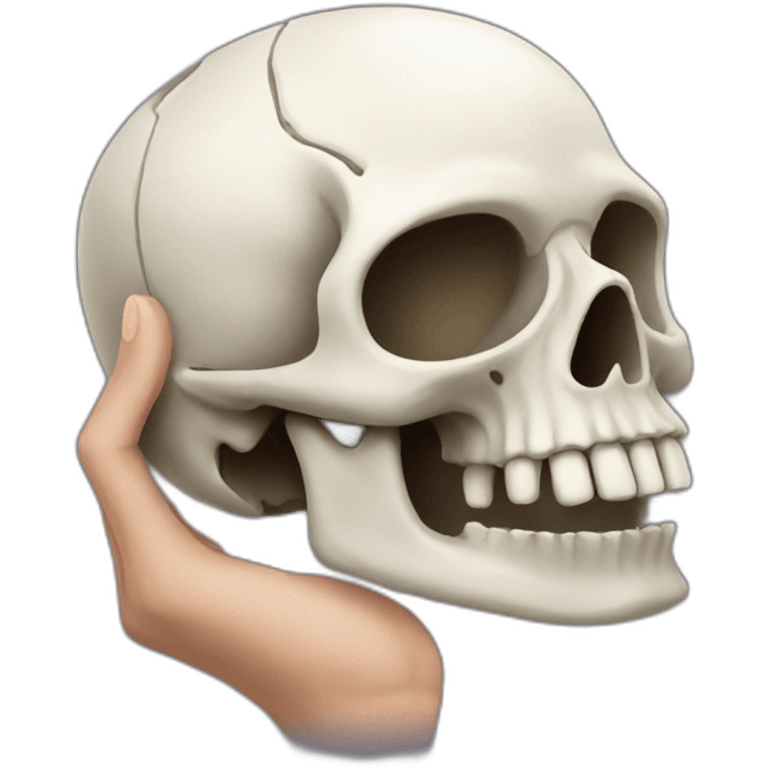 skull in hand like hamlet emoji