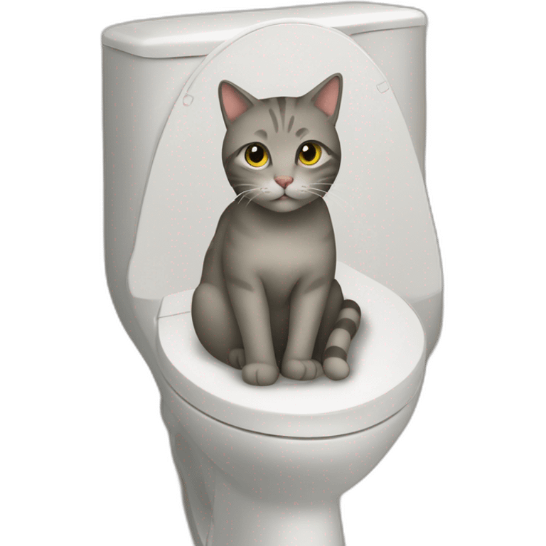 Cat sur des toilettes emoji